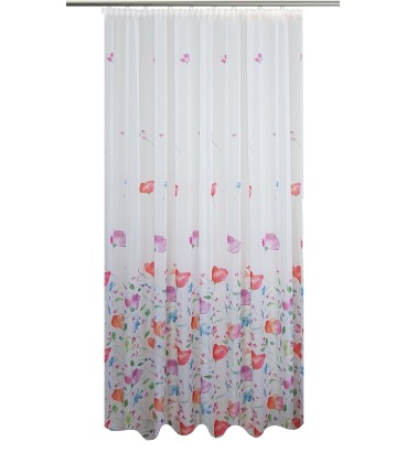Vorhang nach Maß "Flowers", Aufhängung, komplett