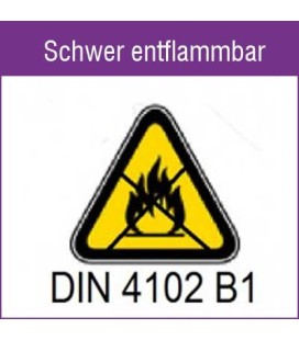 Schwer entflammbare  B1-Gardinen